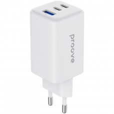 Мережевий зарядний пристрій Proove Pocket GaN 65W (2Type-C + USB) White (WCPG65121202)