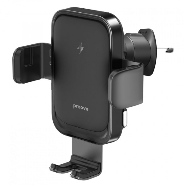 Автомобильный держатель с беспроводной зарядкой Proove Nitro Charge 15W Matte Black (WHNC15002005)