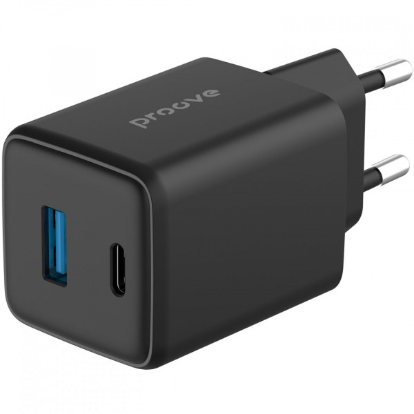 Мережевий зарядний пристрій Proove Pocket GaN 45W Type-C+USB Black (WCPG45110001)