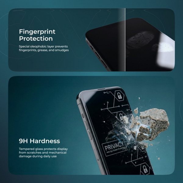 Захисне скло Proove Privacy для iPhone 16 Pro/17 (PGPPRI16P001)