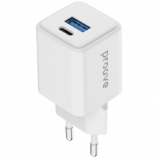 Сетевое зарядное устройство Proove Pocket GaN 30W Type-C+USB White (WCPG30110002)