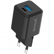 Сетевое зарядное устройство Proove Pocket GaN 30W Type-C+USB Black (WCPG30110001)