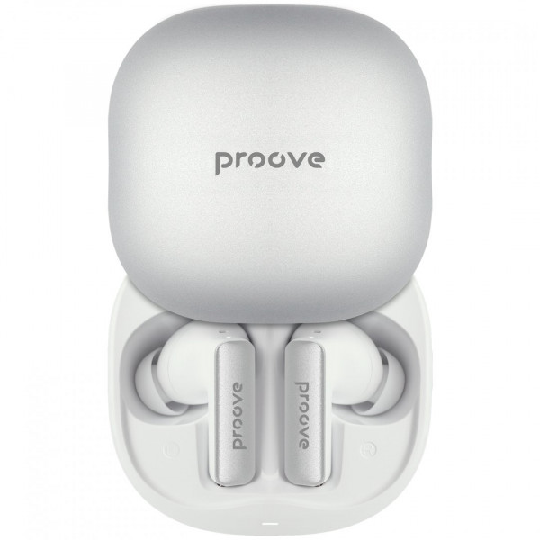 Бездротові навушники Proove NoLimit TWS with Hybrid ANC (APP) White/Silver (TWNL0001AP26)
