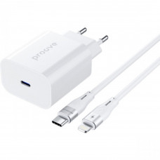 Сетевое зарядное устройство Proove Rapid 20W USB-C + кабель USB-C to Lightning (WCRP20012102)