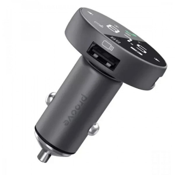 Автомобильное зарядное устройство Proove FM Launcher Sound Sync 30W (PD+QC3.0) Type-C+USB (FMSS30110003)