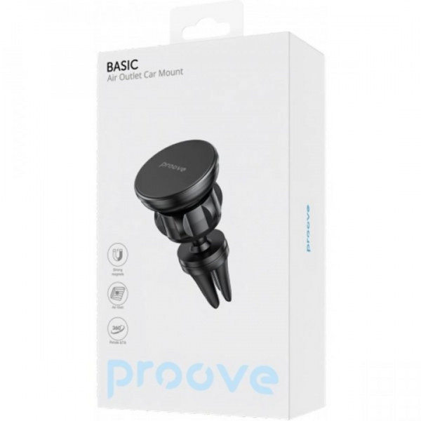 Автомобильный держатель Proove Basic Air Outlet Car Mount Black (CHBA00000001)