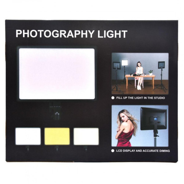 Лампа постоянного света LED Camera Light 36cm Remote Black (A-111)