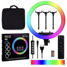 Кольцевая лампа RGB MJ18 Black 45см