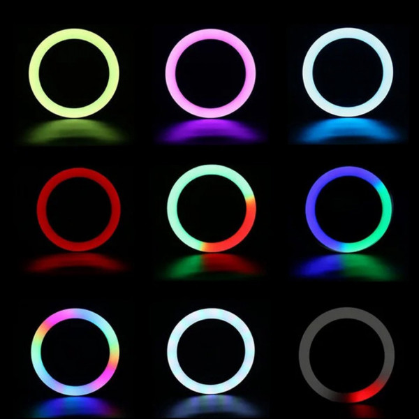 Кольцевая лампа RGB MJ18 Black 45см