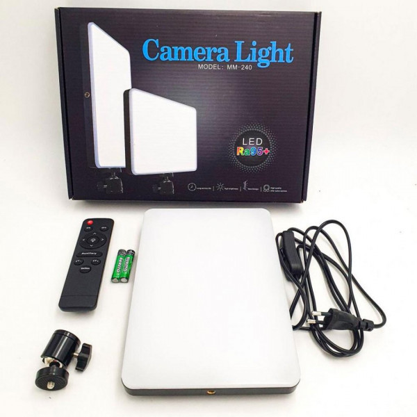 Лампа постоянного света LED Camera Light 19cm Remote Black (M777)