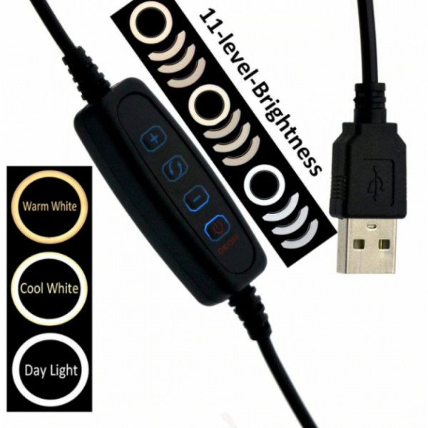 Кольцевая лампа Fill Light LED 33cm Black (M-33)