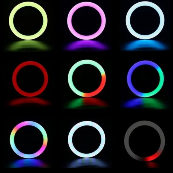 Кольцевая лампа RGB MJ36 Black 36см