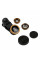 Объектив для телефона Рыбий глаз 3 in 1 Black-Gold