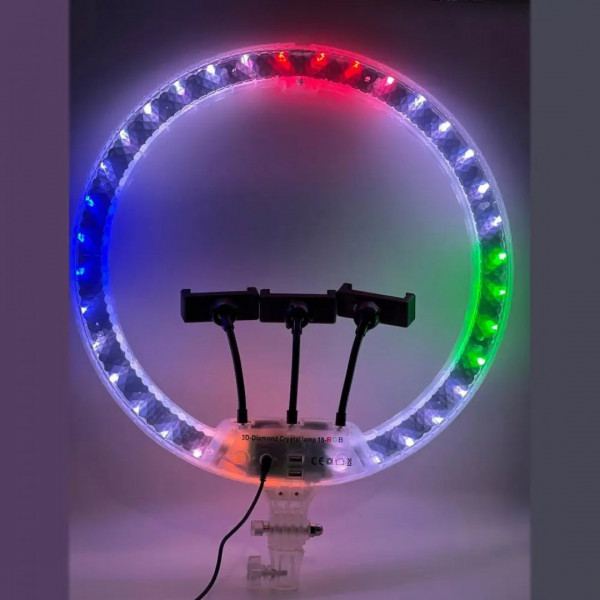 Кільцева лампа RGB LED 3D-45 J45cm