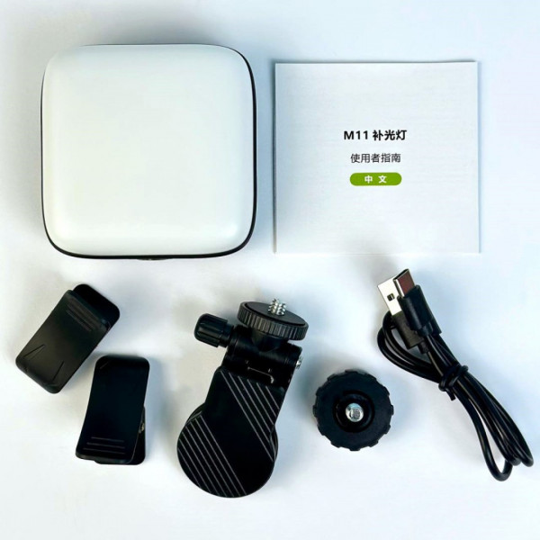 Портативный видеосвет M11 2000mAh с зажимом