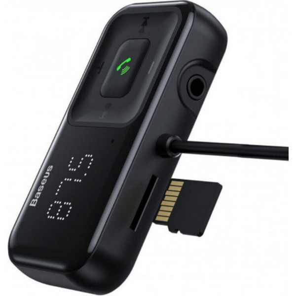 Автомобильное зарядное устройство Baseus FM Launcher S-16 10W 2USB+AUX Black (CCMT000201)