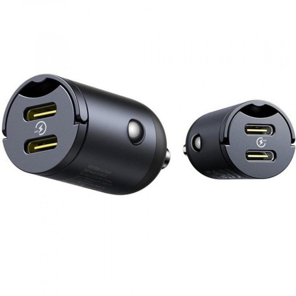 Автомобильное зарядное устройство Baseus Tiny Star Mini 2Type-C 30W Black (C00035001121-03)