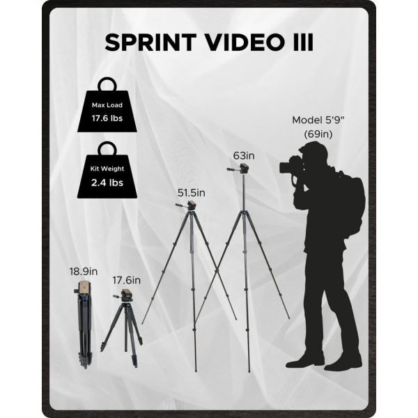 Штатив видео Slik Video Sprint III