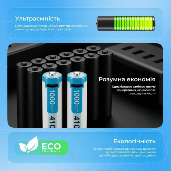 Аккумуляторные батарейки Proove Compact Energy Pro AA 2 pcs White (RBCE40702002)