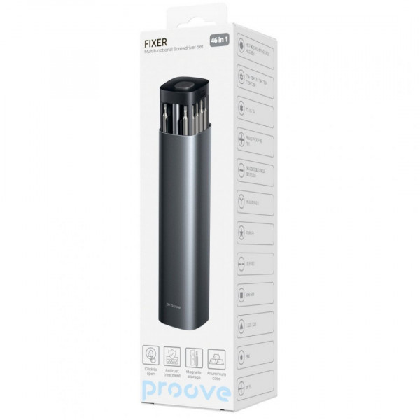 Многофункциональный набор отвёрток Proove Fixer 46in1 Gray (MTSF46000003)