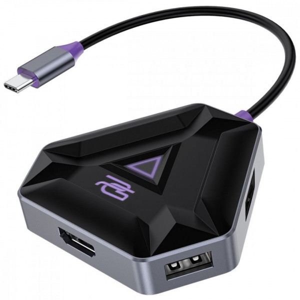Type-C хаб Proove Gaming Spectre (2*USB3.0 + Type-C + PD100W + HDMI) Dark Gray (HBPG10221205)