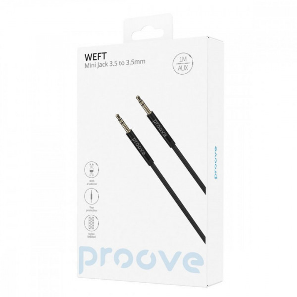 Кабель AUX Proove Weft (1m) Black (ACWF00005801)