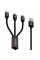 Кабель Proove Triple Connection 3 in 1 Type-C + Micro USB + Lightning (1.3m) Black (CCTC15001501)