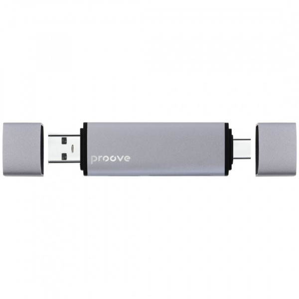Картридер Proove Arc Link 3 in 1 (USB3.0 + SD Card + Micro SD Card) Silver (HBAL00210014)