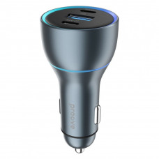 Автомобильное зарядное устройство Proove Super Charge 130W (2 Type-C + USB) Metal Gray (ACSC13120004)