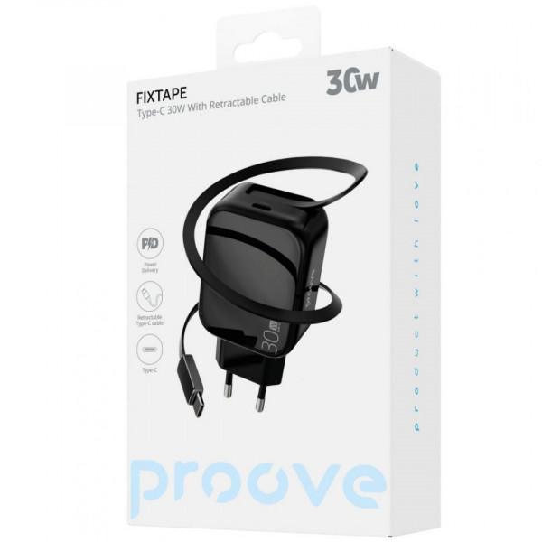 Мережевий зарядний пристрій Proove Fixtape GaN 30W (Type-C) White (WCFP30010202)