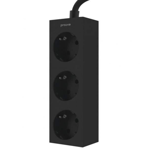 Сетевой фильтр Proove Magnet Strip (3xAC) 1.6m Black (PSMS25000001)