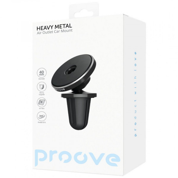 Автомобильный держатель Proove Heavy Metal Air Outlet Car Mount Black (CHHM00000001)