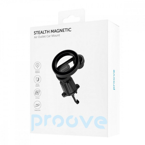 Автомобильный держатель Proove Stealth Magnetic Air Outlet Car Mount Black (CHST00000001)