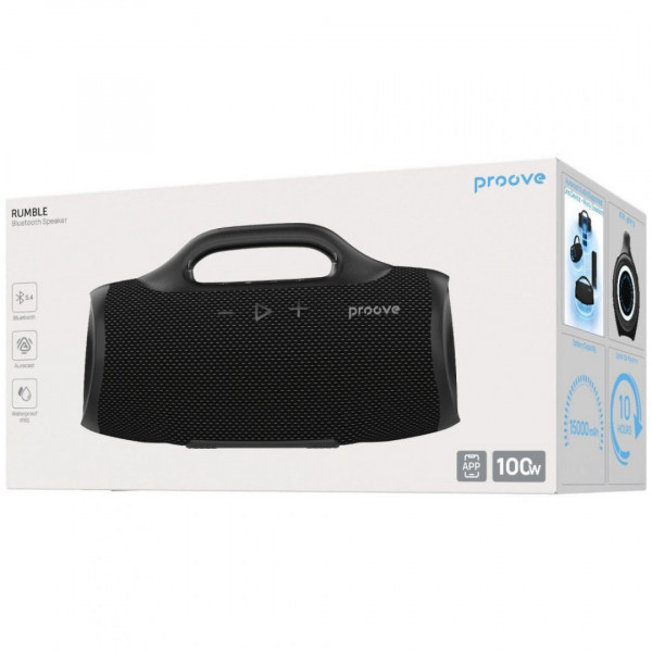 Портативна акустика Proove Rumble 100W (APP) Black (PSRM1001AP01)