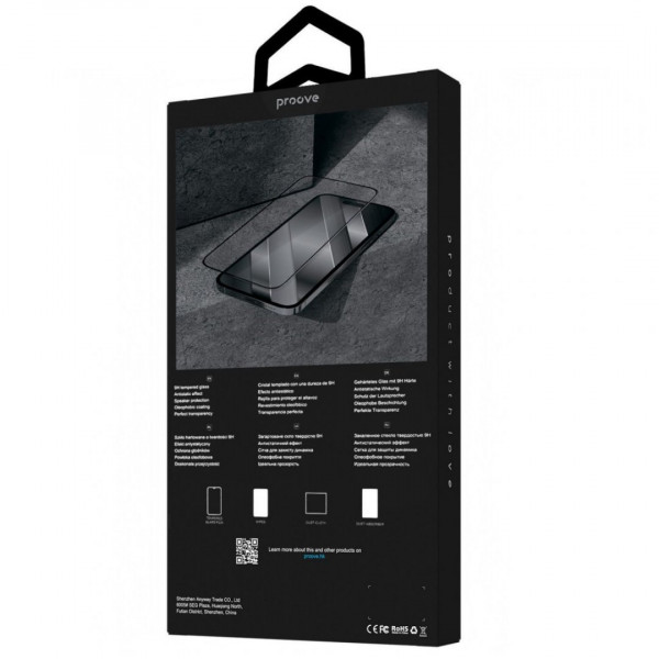 Захисне скло Proove Premium для iPhone 15 Pro Black (PGPPMI15P001)