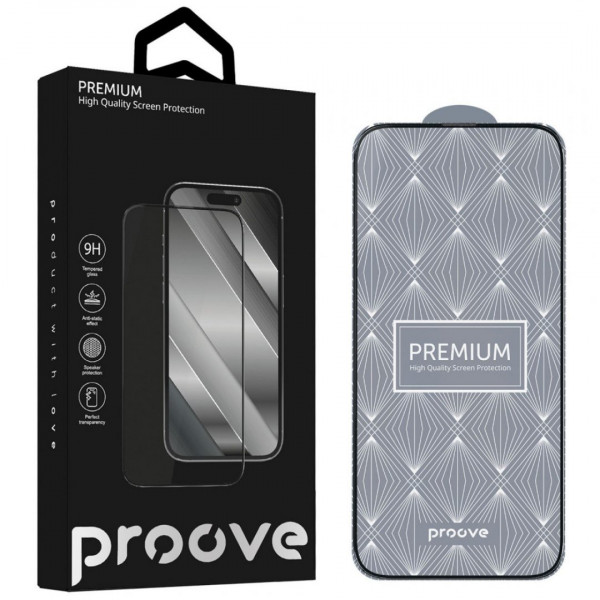 Захисне скло Proove Premium для iPhone 16 Pro Max Black (PGPPMI16PM01)