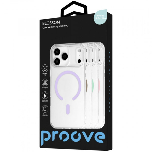 Чехол Proove Blossom Case with Magnetic Ring для iPhone 14 Pro Max Gray Titanium (PCBLIP14PM27)