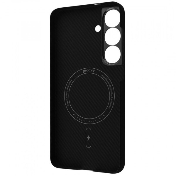 Чехол Proove Carbon Slim with Magnetic Ring для Samsung Galaxy S25 Plus Black (PCCSSGSP2502)