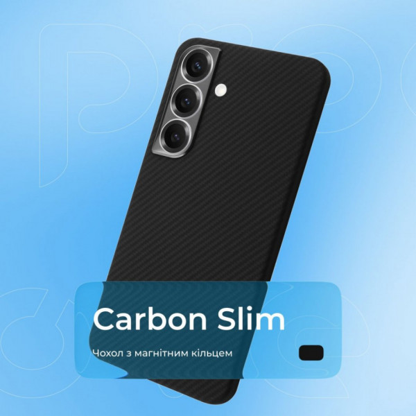 Чехол Proove Carbon Slim with Magnetic Ring для Samsung Galaxy S25 Plus Black (PCCSSGSP2502)