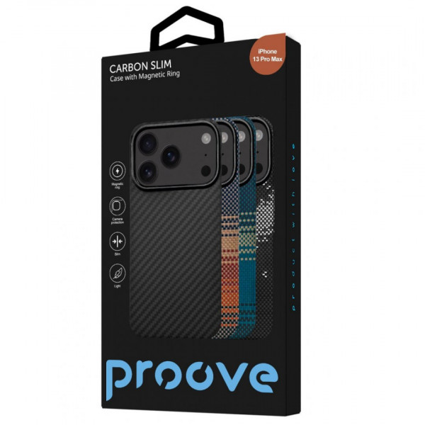 Чохол Proove Carbon Slim with Magnetic Ring для iPhone 13 Pro Max Starfield (PCCSIP13PM53)