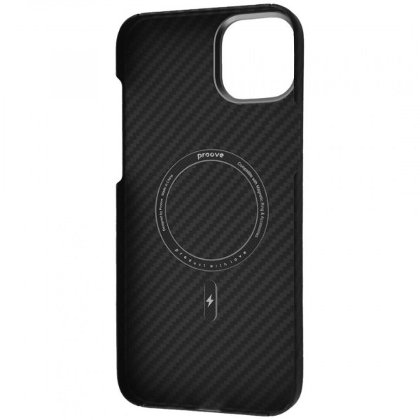 Чехол Proove Carbon Slim with Magnetic Ring для iPhone 15 Black (PCCSIP150060)