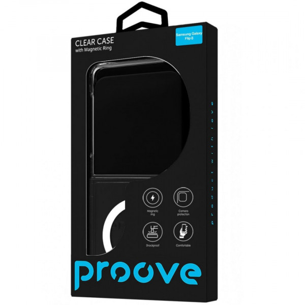 Чехол Proove Clear Case with Magnetic Ring для Samsung Galaxy Flip 8 (PCCLSGFLP801)