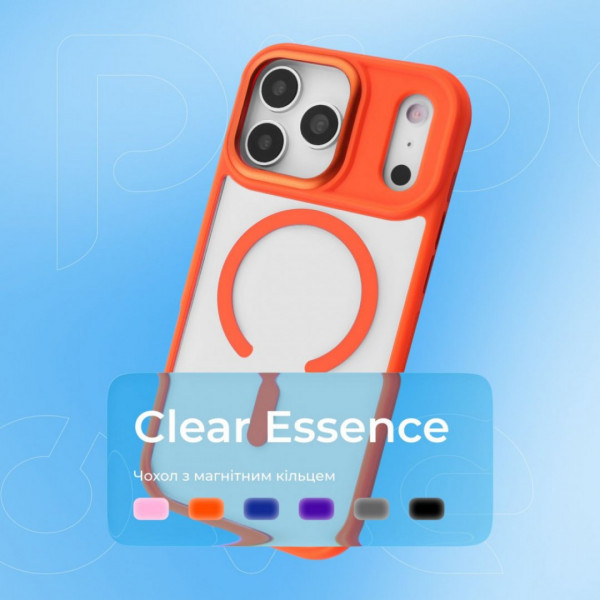 Чехол Proove Clear Essence Case with Magnetic Ring для iPhone 16 Midnight Blue (PCCEIP160008)