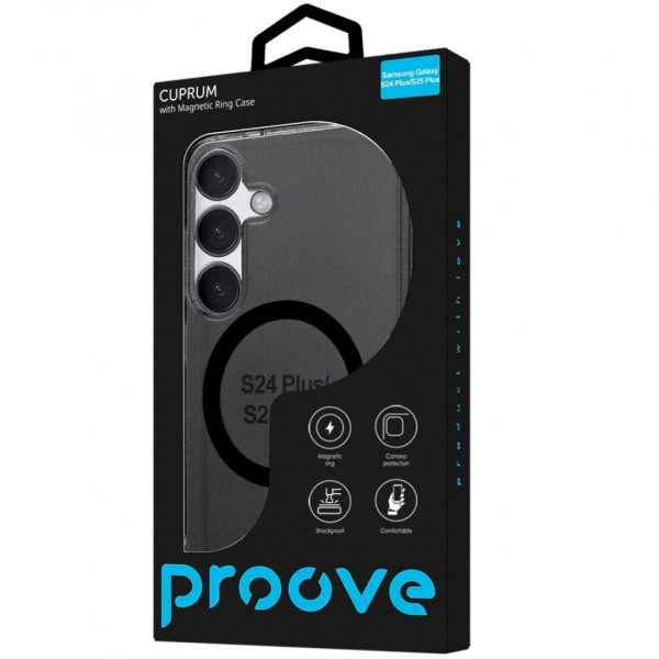Чехол Proove Cuprum Case with Magnetic Ring для Samsung Galaxy S24 Plus/S25 Plus Black (PCCCSGSP2502)