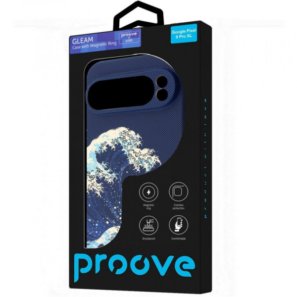 Чехол Proove Gleam Case with Magnetic Ring для Google Pixel 9 Pro XL White Waves (PCGCGPGX0970)
