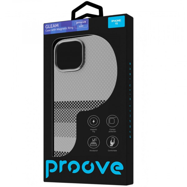 Чехол Proove Gleam Case with Magnetic Ring для iPhone 15 White Borders (PCGCIP150070)