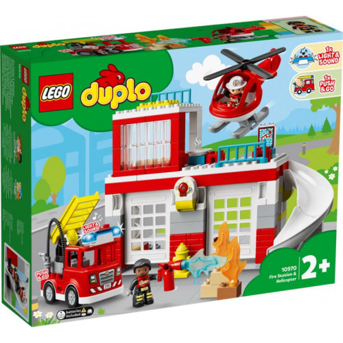 Конструктор LEGO DUPLO Пожежна частина та гвинтокрил