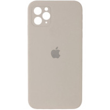 Силиконовая накладка Silicone Case Square iPhone 12 Pro Max Rock Ash