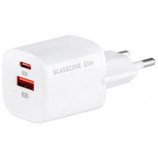 Сетевое зарядное устройство Glasscove 33W GAN 2-PORT TYPE-C + USB TC-099BPQ33