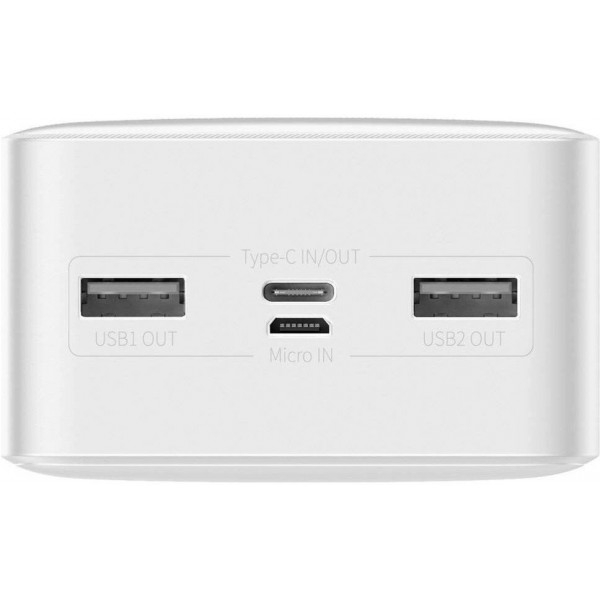 Внешний аккумулятор Power Bank Baseus Bipow 30000mAh 15W Display White (PPDML-K02)